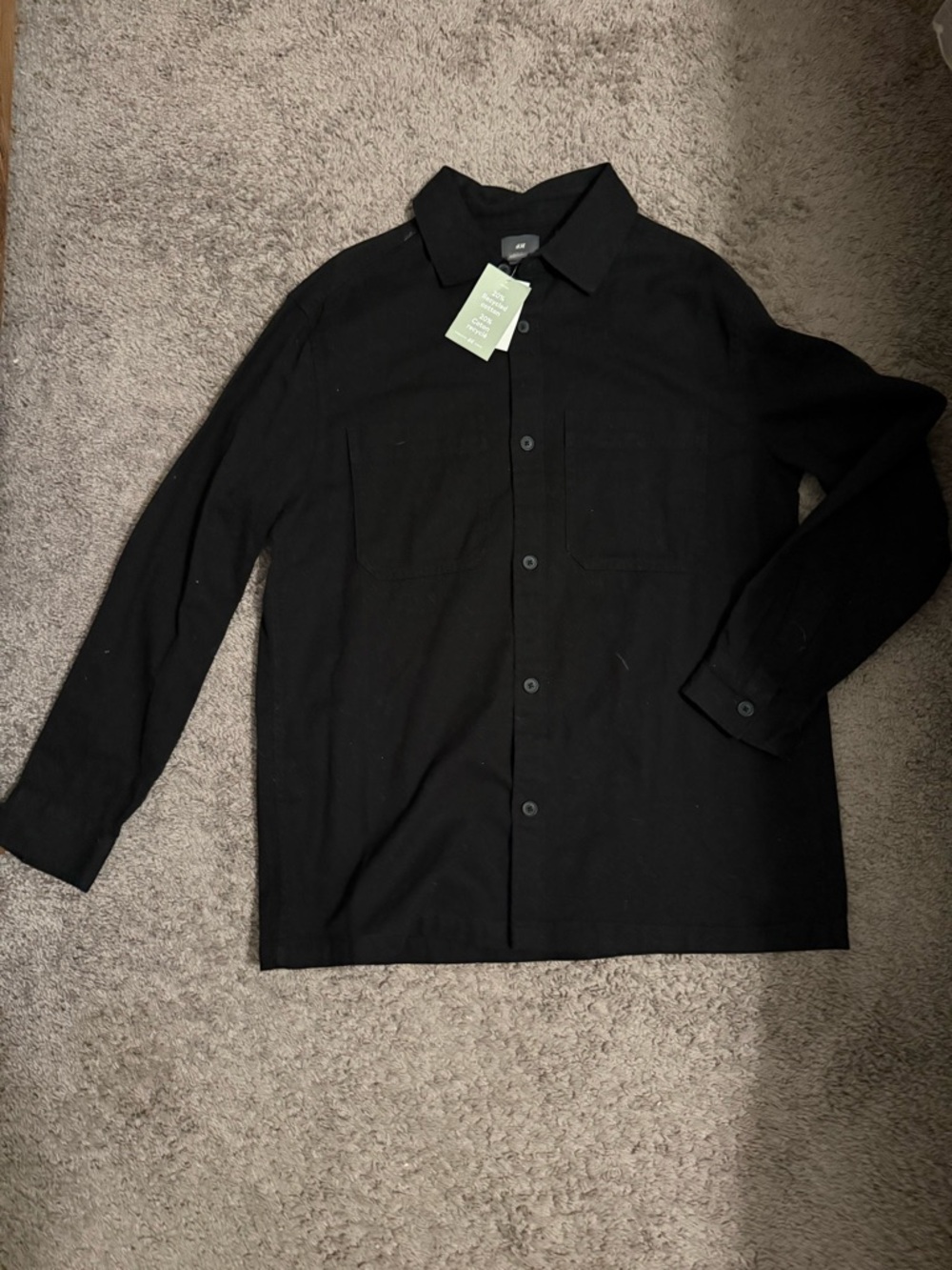 H&M Black Collared Button Shirt